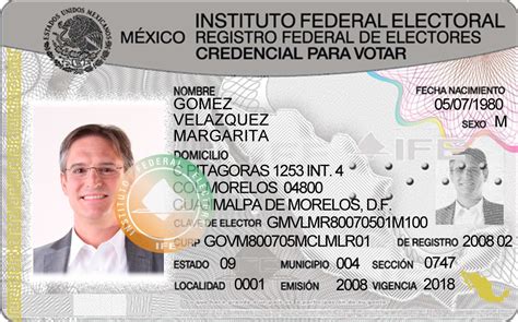instituto federal electoral card in english